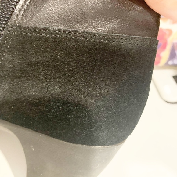 The FLEXX Black Leather & Suede Heeled Booties - Picture 11 of 13